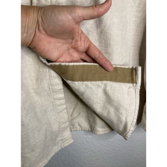 Pendleton Burnside Flannel Button Shirt XXL Long Sleeve Cotton 2X Cream Tan - Picture 4 of 11